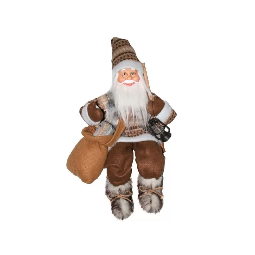 Enf papai noel saco presente lamparina 25x15x45cm rio master