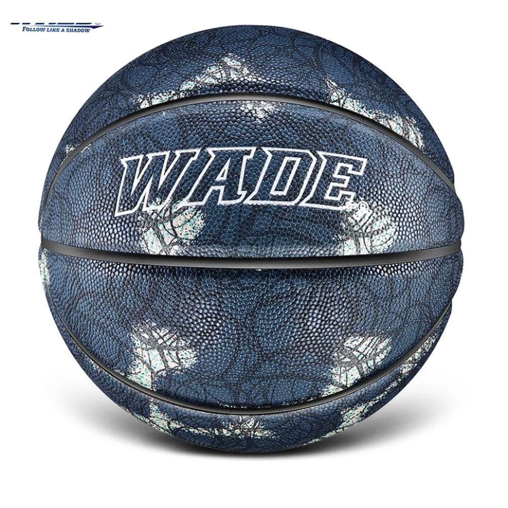 Bola Basquete Tamanho Oficial Couro Pu Tie Dye + Bomba De Ar