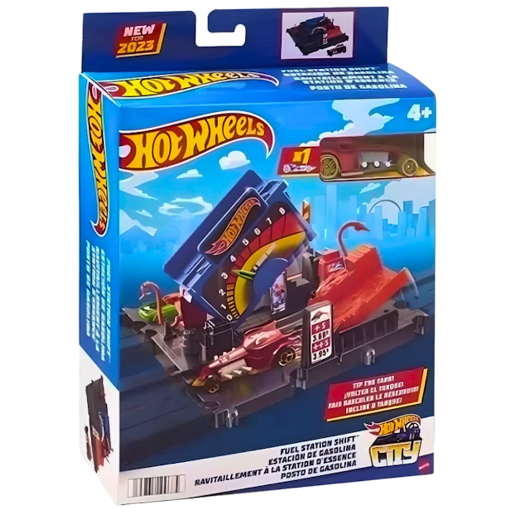 Pista de Percurso e Mini Veículo - Hot Wheels - City Downtown