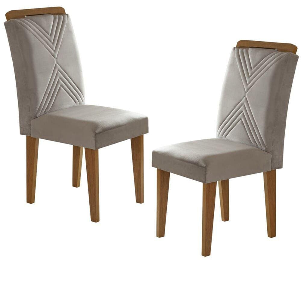Cadeiras para Mesa de Jantar Encosto Estofado - Amsterdã - Móveis Rufato