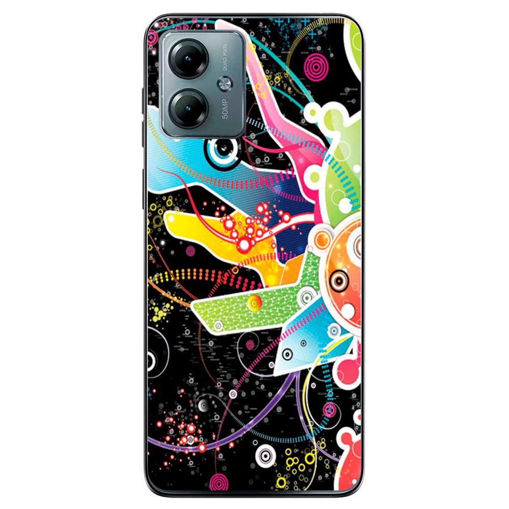 Capa Adesivo Skin058 Verso Para Motorola Moto G14
