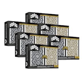 Kit 6 Unidades Baralho Class 1546 Elite Preto E Dourado Estojo Duplo