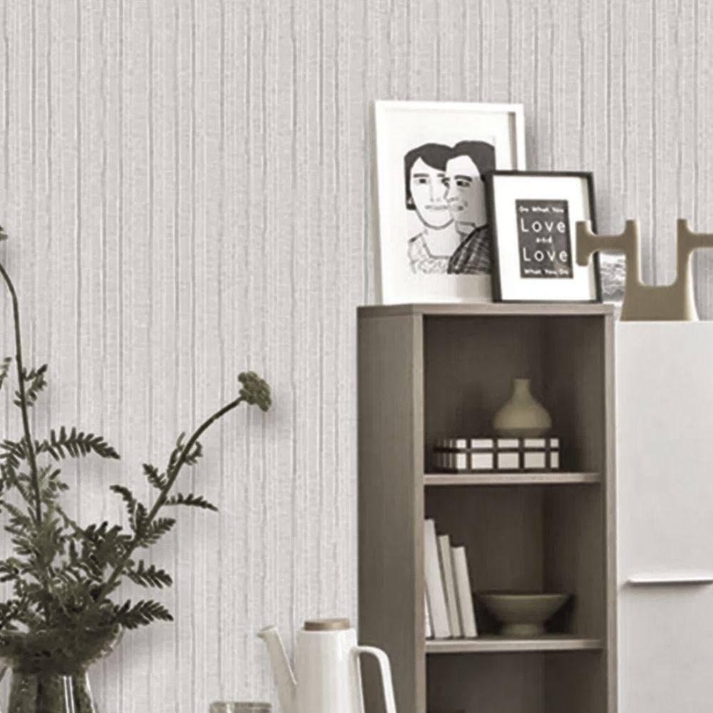 Papel de Parede Essencial Aspecto Têxtil Cinza ESS1025