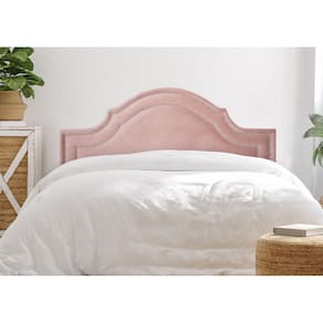 Cabeceira Queen Estofada para Cama Box com Tachas 160x60cm Provençal Luxo Dupla Rosê/Prata