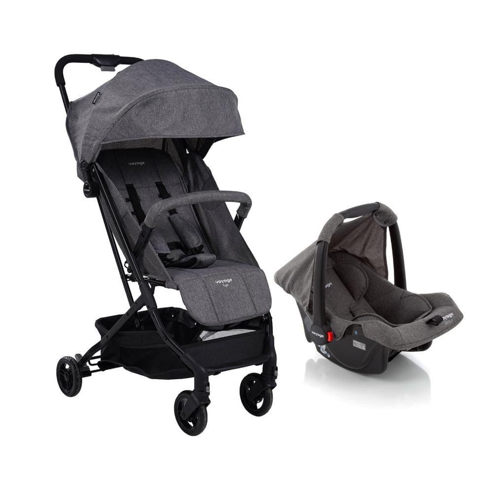 Travel System Yupi Duo Pro Voy Cinza Mescla - Voyage