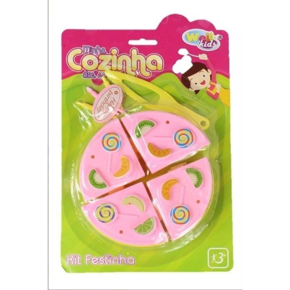 Kit Comidinhas De Brinquedo Bolo + Pizza Da Barbie Cotiplas