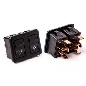 Botão do Vidro Elétrico Gol Parati Santana Quantum Versailles Royale LED Laranja Lado Motorista - Kostal 3900050