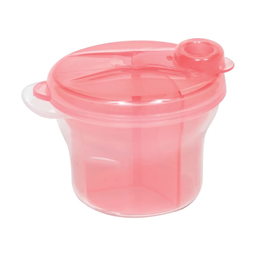 Pote Dosador de Leite em Pó Com 3 Divisórias Rosa - Buba