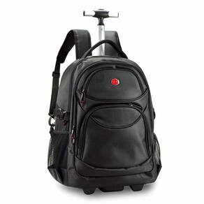 Mochila de Rodinhas - 2 em 1 - Executiva - Preta - Clio Style