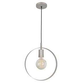 Luminária Pendente De Teto Anel Círculo Cozinha Balcão Prata