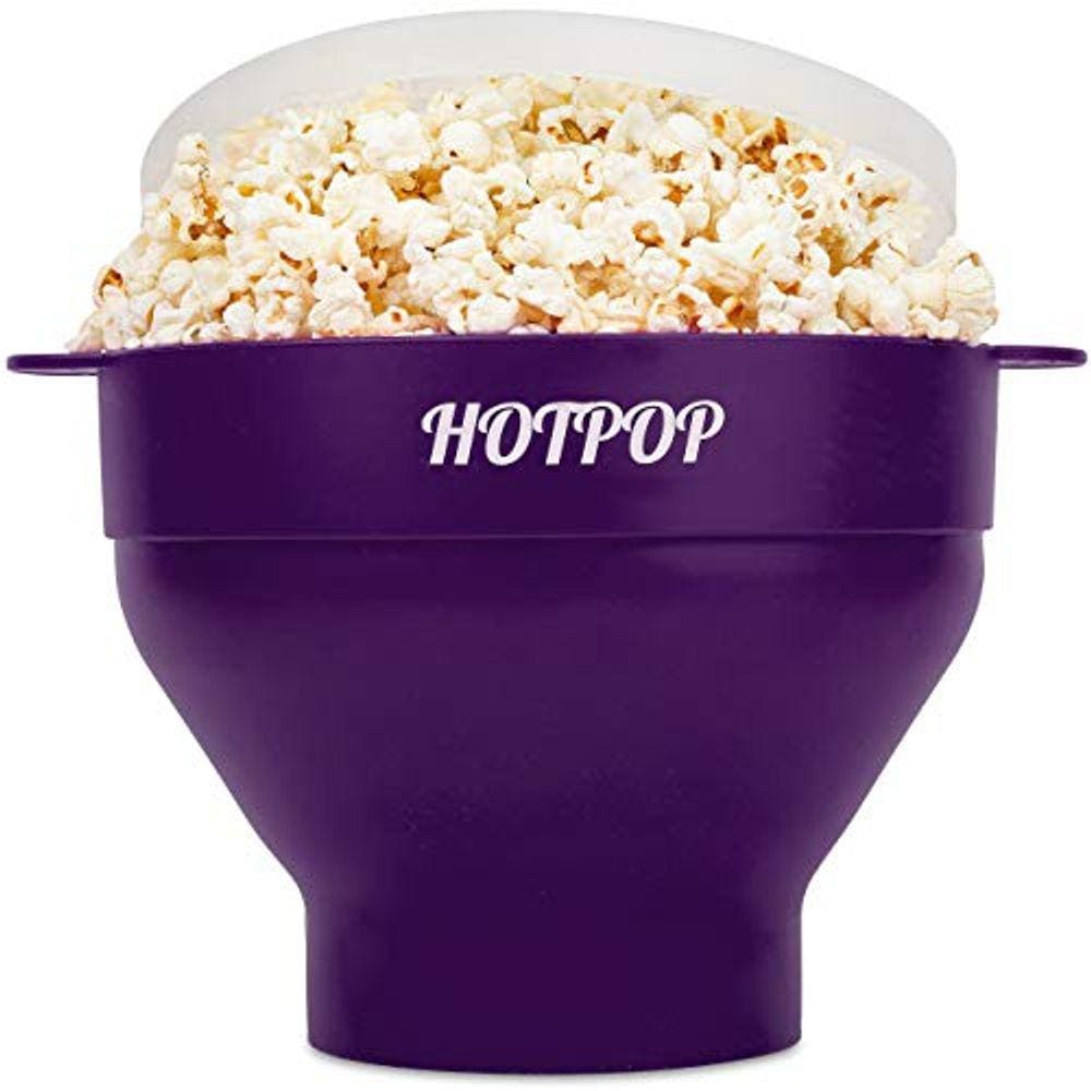 Pipoqueira de Micro-ondas Hotpop, Silicone, Dobrável - 20 Cores (Orquídea Escura)