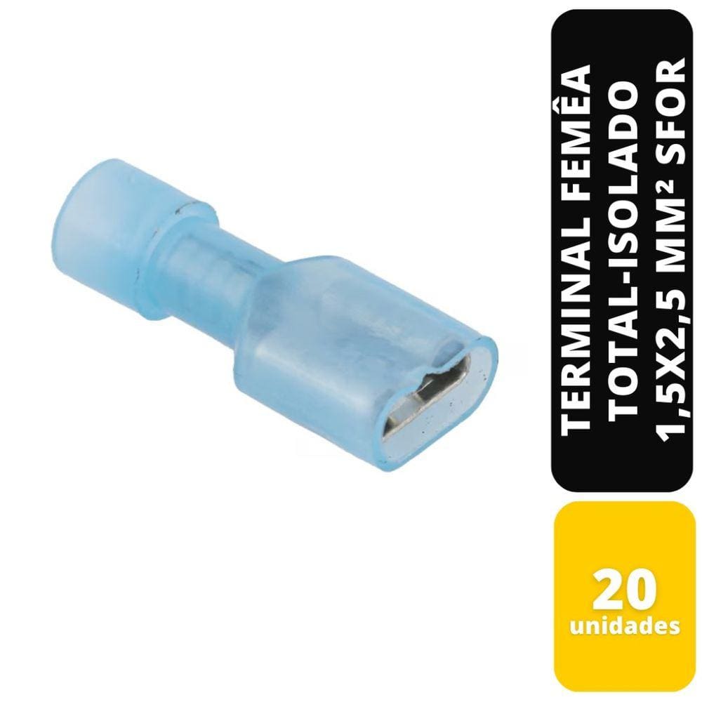 Kit C/20 Terminal Femea Total-Isolado Nyl 1,5x2,5 mm² Sfor