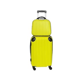 Mala De Bordo 10Kg + Frasqueira Viagem Rodinhas 360 Abs