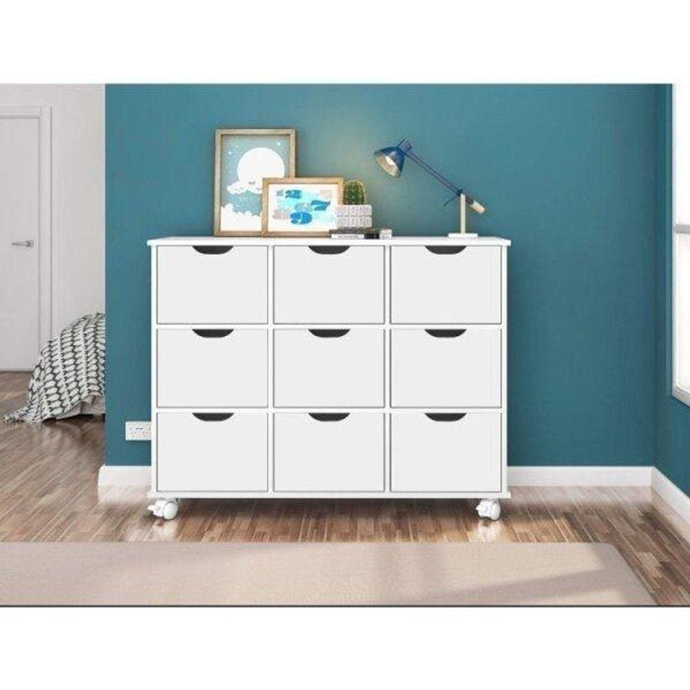 Nicho Organizador com 9 Gavetas Qmovi Branco