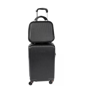 Mala De Bordo 10Kg + Frasqueira Viagem Rodinhas 360 Abs