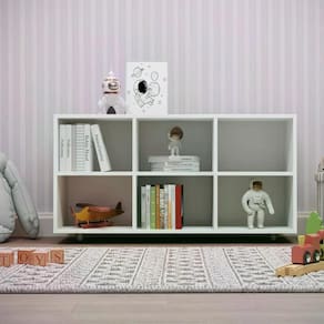 Nicho Infantil Organizador 6 Prateleiras Movelbras Branco