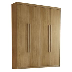 Guarda Roupa Solteiro 4 Portas 2 Gavetas - Hawai-Naturale - Móveis Rufato