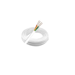 Cordão Fio Alarme 4 Vias 0,50Mm Interfone Alarme 100M 2X50