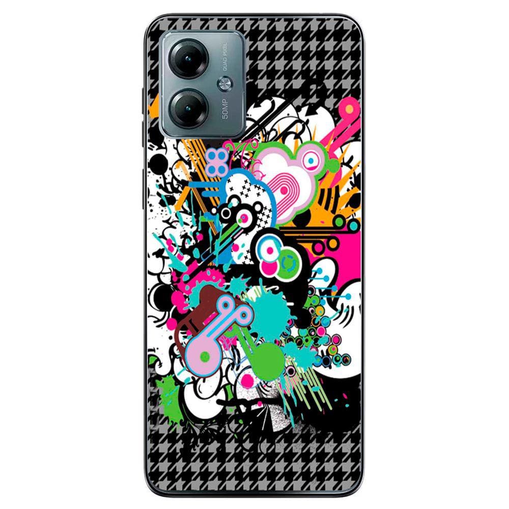 Capa Adesivo Skin022 Verso Para Motorola Moto G14