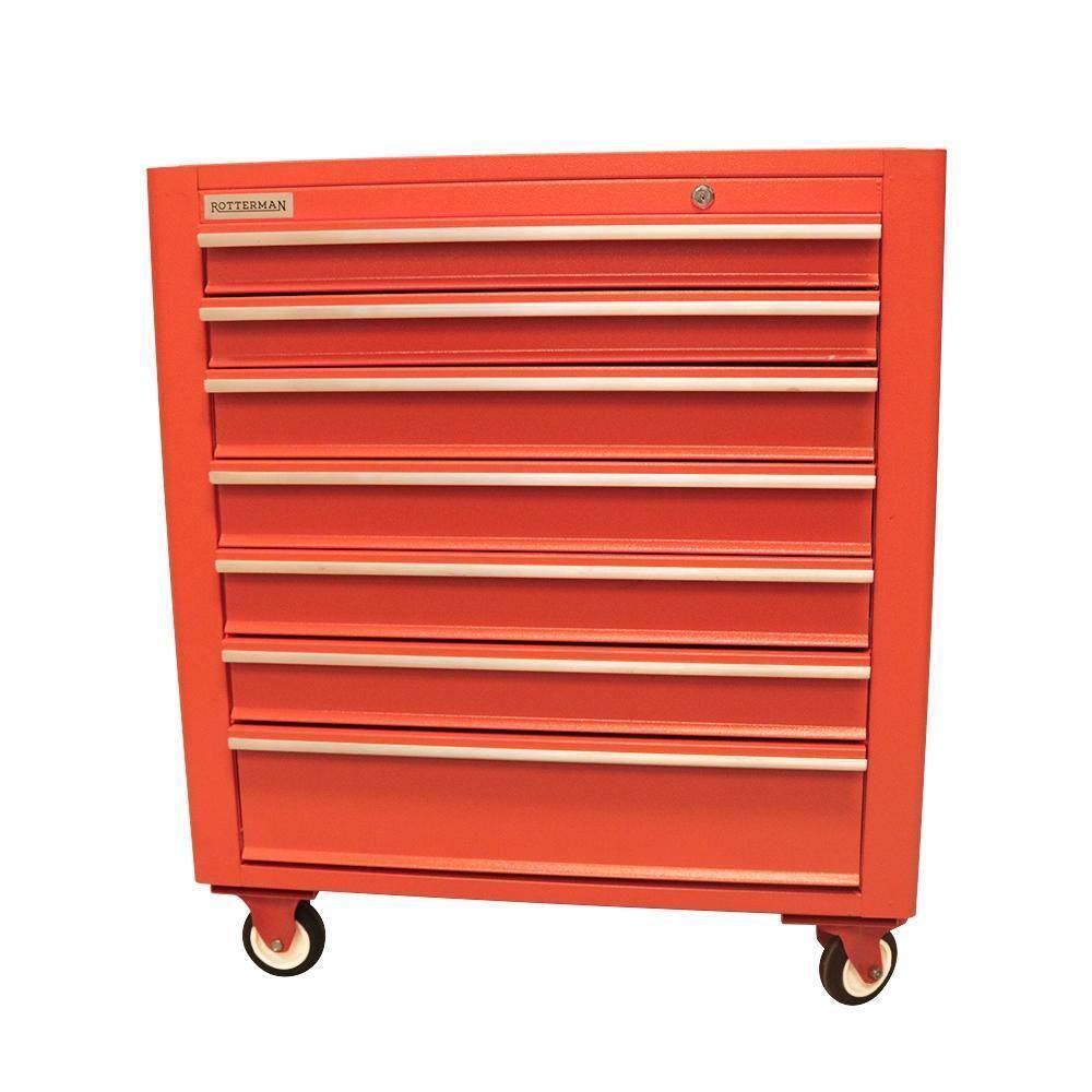 Carrinho Ferramentas 7Gavetas Laranja Rll-329L Rotterman