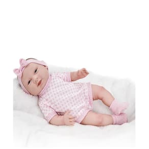 Boneca Bebê Reborn Doce Vida C/ Chupeta Mamadeira Certidão