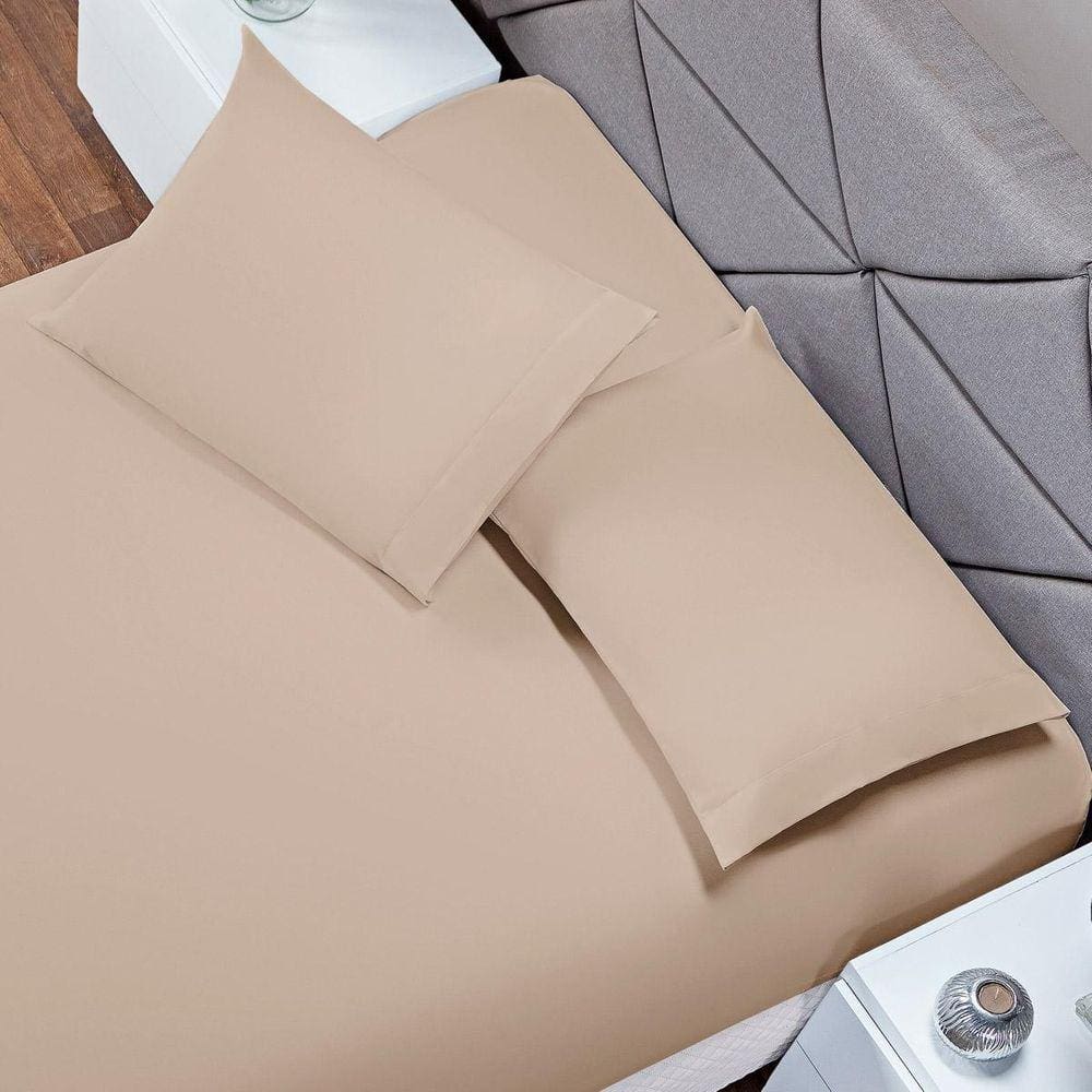 Kit 10 Fronhas 70 X 50 Soft Capa Travesseiro Envelope Cáqui