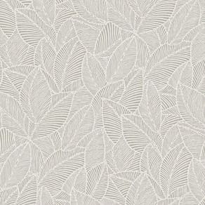Papel Parede Essencial Folhagem Branco