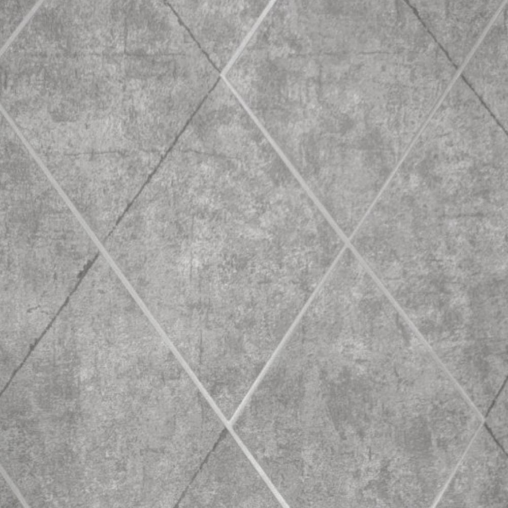 Papel De Parede Geométrico Cinza - 10m X 0.53m