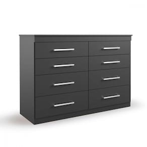 Cômoda Batrol Genova com 8 Gavetas Preto Fosco