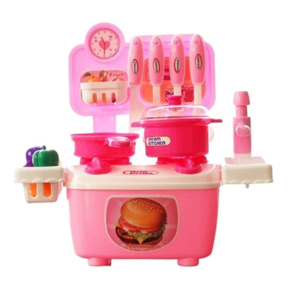 Kit Mini Cozinha Brinquedo Infantil Fogão E Utensílios