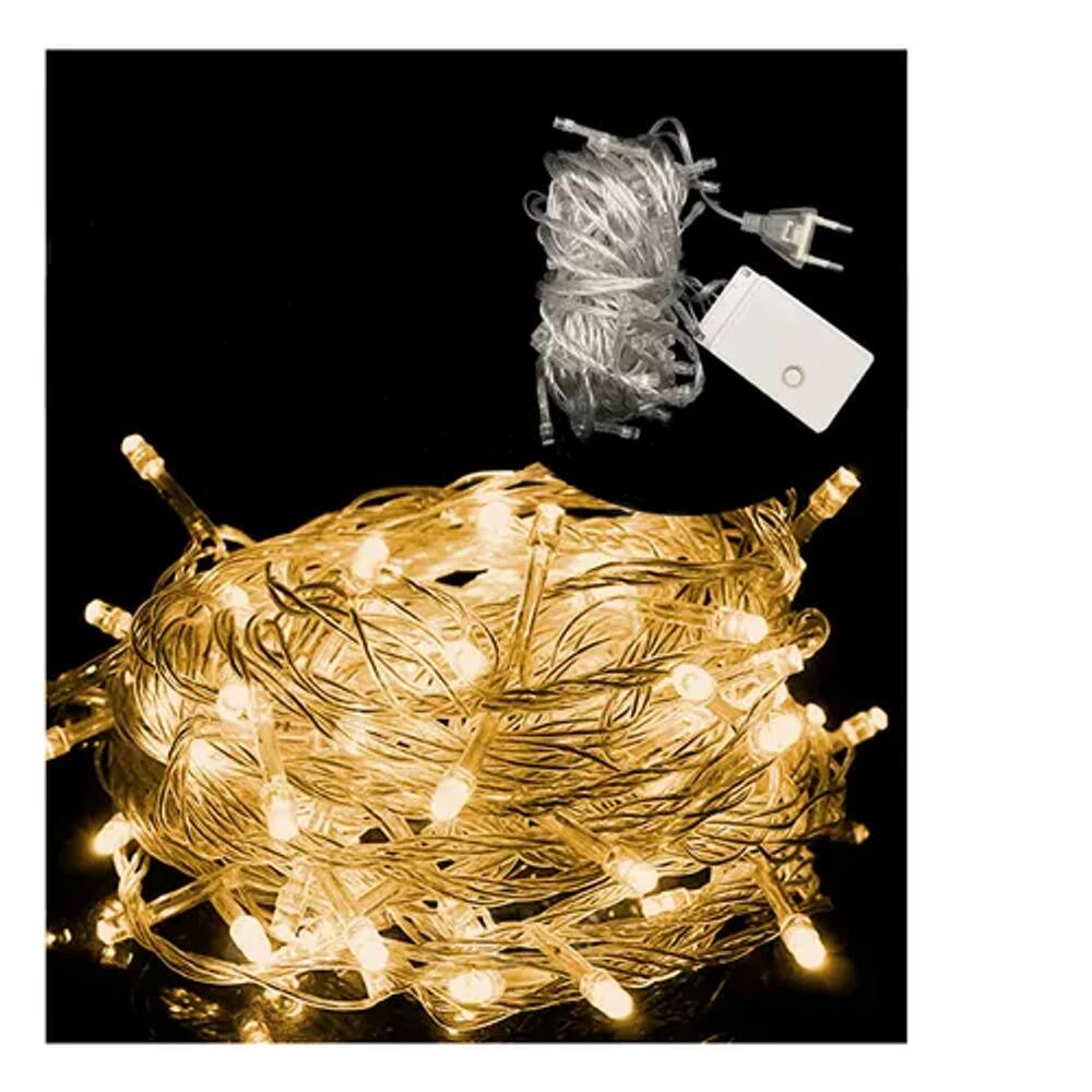 Pisca Pisca 400 led 8 Funções 10 Metros dourado