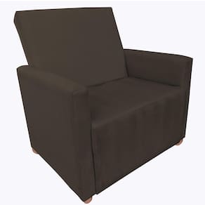 Poltrona Cadeira De Descanso Tamanho Plus Larissa Marrom Size C/ Uma Almofada -