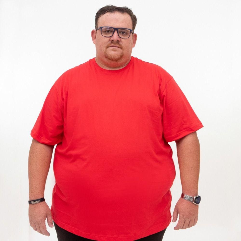 Camiseta Plus Size Masculina Algodão Extra Grande Tamanho Especial Lisa Confortavel