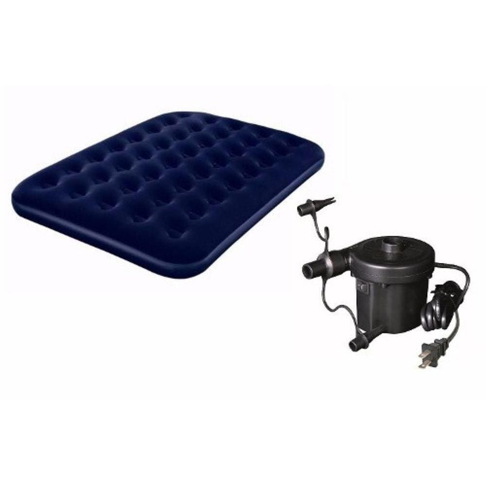 Colchão Inflável Casal Camping Praia Multiuso Mais Bomba De Ar Elétrica 127 V
