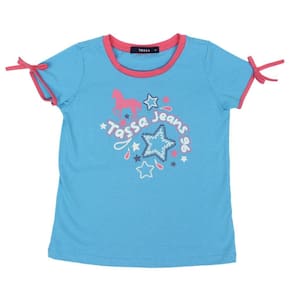 T-Shirt Infantil Feminina Estampada Azul Tassa 31935
