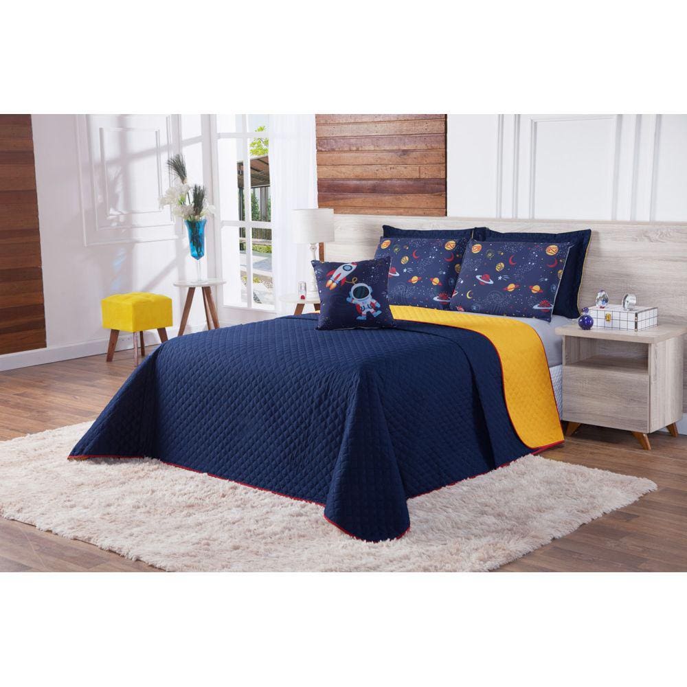 Cobre Leito Astronauta Queen 7 Peças