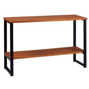 Aparador Retangular Portland Industrial Daf Móveis 120 X 40 Cm Madeira Maciça Mel Base Aço Preto
