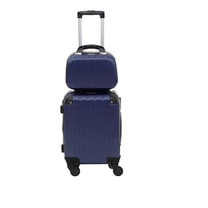 Mala De Bordo 10Kg + Frasqueira Viagem Rodinhas 360 Abs