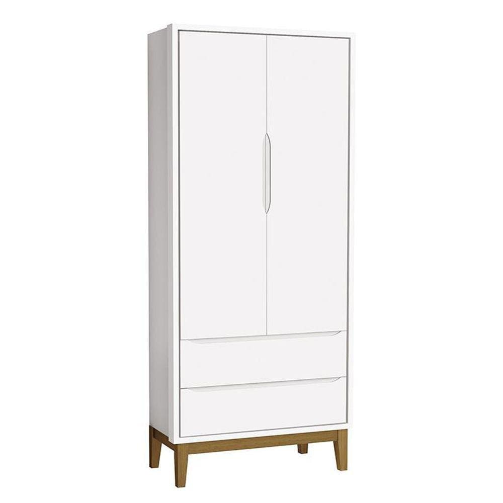 Guarda Roupa Infantil 2 Portas Classic com Pés Amadeirado - Reller Móveis
