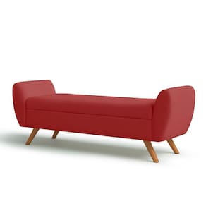 Recamier Bau Grecia 1,20M Suede Vermelho - Clique Decor