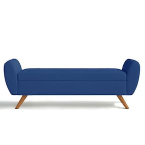 Recamier Bau Grecia 1,60M Suede Azul Marinho - Clique Decor