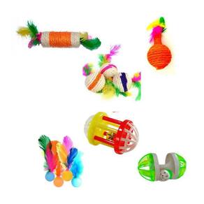 Kit Para Gatos - Com 6 Brinquedos.
