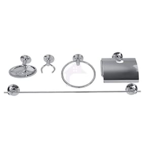 Kit Acessórios Banheiro Aço Inox 5 Peças Stander Junior