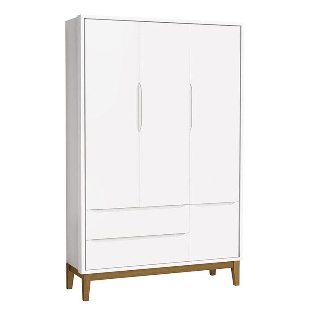 Guarda Roupa Infantil 3 Portas Classic com Pés Amadeirado - Reller Móveis