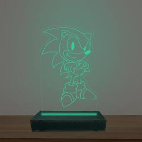 Luminária Led 3d Sonic Abajur Luxo
