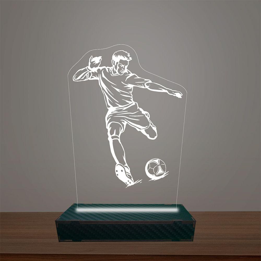 Luminária Led 3d Futebol Abajur Luxo