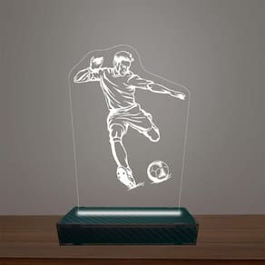 Luminária Led 3d Futebol Abajur Luxo