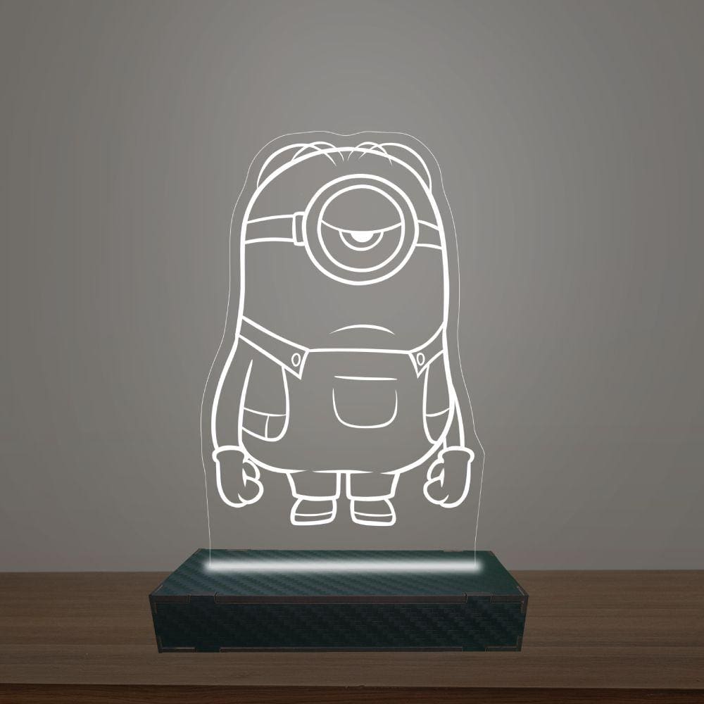 Luminária Led 3d Minions Abajur Luxo