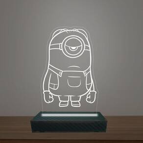 Luminária Led 3d Minions Abajur Luxo