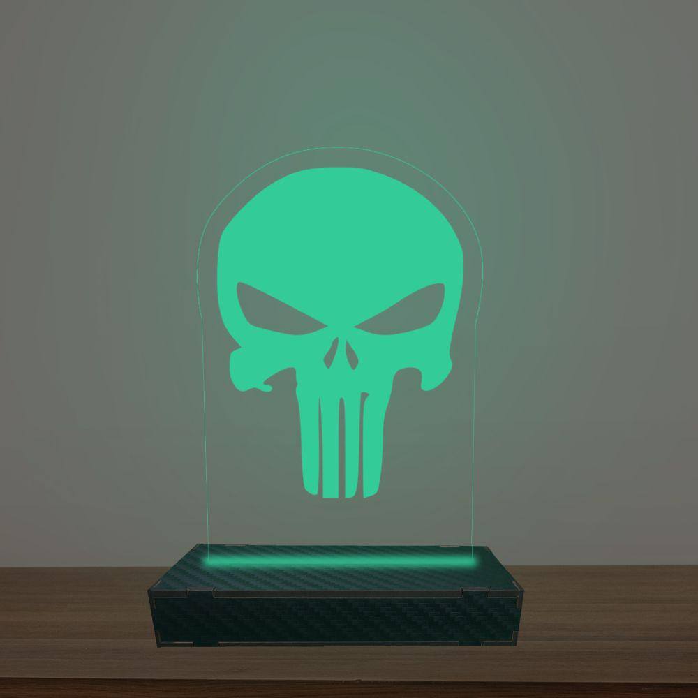 Luminária Led 3d Caveira Abajur Luxo